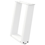 vidaXL Picioare pentru măsuță de cafea în formă de U, 2 buc., alb, 28x(42-43) cm, oțel vidaXL Picioare pentru măsuță de cafea în formă de U, 2 buc., alb, 28x(42-43) cm, oțel