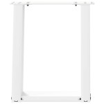 vidaXL Picioare pentru măsuță de cafea în formă de U, 2 buc., alb, 28x(42-43) cm, oțel vidaXL Picioare pentru măsuță de cafea în formă de U, 2 buc., alb, 28x(42-43) cm, oțel
