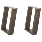 vidaXL Picioare pentru măsuță de cafea în formă de U, 2 buc., oțel natural, 28x(42-43) cm vidaXL Picioare pentru măsuță de cafea în formă de U, 2 buc., oțel natural, 28x(42-43) cm