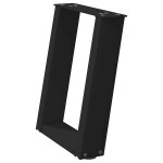 vidaXL Picioare pentru măsuță de cafea în formă de U, 2 buc., negru, 38x(42-43) cm, oțel vidaXL Picioare pentru măsuță de cafea în formă de U, 2 buc., negru, 38x(42-43) cm, oțel