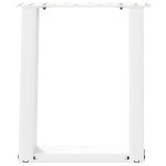 vidaXL Picioare pentru măsuță de cafea în formă de U, 2 buc., alb, 38x(42-43) cm, oțel