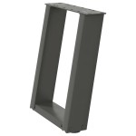 vidaXL Picioare pentru măsuță de cafea în formă de U, 2 buc., antracit, 38x(42-43) cm, oțel