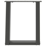 vidaXL Picioare pentru măsuță de cafea în formă de U, 2 buc., antracit, 38x(42-43) cm, oțel