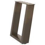vidaXL Picioare pentru măsuță de cafea în formă de U, 2 buc., oțel natural, 38x(42-43) cm