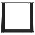 vidaXL Picioare pentru măsuță de cafea în formă de U, 2 buc., negru, 50x(42-43) cm, oțel vidaXL Picioare pentru măsuță de cafea în formă de U, 2 buc., negru, 50x(42-43) cm, oțel