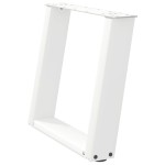 vidaXL Picioare pentru măsuță de cafea în formă de U, 2 buc., alb, 50x(42-43) cm, oțel