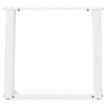 vidaXL Picioare pentru măsuță de cafea în formă de U, 2 buc., alb, 50x(42-43) cm, oțel