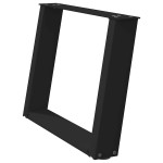 vidaXL Picioare pentru măsuță de cafea în formă de U, 2 buc., negru, 60x(42-43) cm, oțel vidaXL Picioare pentru măsuță de cafea în formă de U, 2 buc., negru, 60x(42-43) cm, oțel
