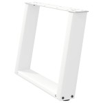vidaXL Picioare pentru măsuță de cafea în formă de U, 2 buc., alb, 60 x (42-43) cm, oțel