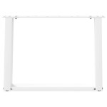 vidaXL Picioare pentru măsuță de cafea în formă de U, 2 buc., alb, 60 x (42-43) cm, oțel