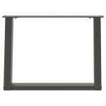 vidaXL Picioare pentru măsuță de cafea în formă de U, 2 buc., antracit, 60x(42-43) cm, oțel vidaXL Picioare pentru măsuță de cafea în formă de U, 2 buc., antracit, 60x(42-43) cm, oțel