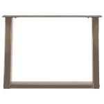 vidaXL Picioare pentru măsuță de cafea în formă de U, 2 buc., oțel natural, 60 x (42-43) cm