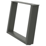vidaXL Picioare pentru măsuță de cafea în formă de U, 2 buc., antracit, 70x(42-43) cm, oțel vidaXL Picioare pentru măsuță de cafea în formă de U, 2 buc., antracit, 70x(42-43) cm, oțel