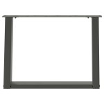 vidaXL Picioare pentru măsuță de cafea în formă de U, 2 buc., antracit, 70x(42-43) cm, oțel vidaXL Picioare pentru măsuță de cafea în formă de U, 2 buc., antracit, 70x(42-43) cm, oțel