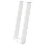vidaXL Picioare de masă consolă în formă de U, 2 buc., alb, 28x(72-73) cm, oțel