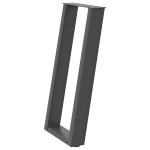vidaXL Picioare de masă consolă în formă de U, 2 buc., antracit, 28x(72-73) cm, oțel vidaXL Picioare de masă consolă în formă de U, 2 buc., antracit, 28x(72-73) cm, oțel