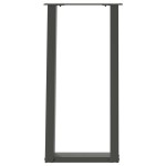 vidaXL Picioare de masă consolă în formă de U, 2 buc., antracit, 28x(72-73) cm, oțel vidaXL Picioare de masă consolă în formă de U, 2 buc., antracit, 28x(72-73) cm, oțel