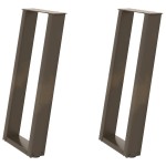 vidaXL Picioare de masă consolă în formă de U, 2 buc., oțel natural, 28x(72-73) cm vidaXL Picioare de masă consolă în formă de U, 2 buc., oțel natural, 28x(72-73) cm