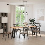 vidaXL Picioare de masă consolă în formă de U, 2 buc., negru, 38x(72-73) cm, oțel vidaXL Picioare de masă consolă în formă de U, 2 buc., negru, 38x(72-73) cm, oțel