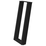 vidaXL Picioare de masă consolă în formă de U, 2 buc., negru, 38x(72-73) cm, oțel vidaXL Picioare de masă consolă în formă de U, 2 buc., negru, 38x(72-73) cm, oțel