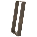 vidaXL Picioare de masă consolă în formă de U, 2 buc., oțel natural, 38x(72-73) cm vidaXL Picioare de masă consolă în formă de U, 2 buc., oțel natural, 38x(72-73) cm
