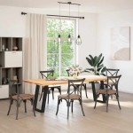 vidaXL Picioare de masă în formă de U, 2 buc., negru, 50x(72-73) cm, oțel vidaXL Picioare de masă în formă de U, 2 buc., negru, 50x(72-73) cm, oțel