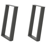 vidaXL Picioare de masă în formă de U, 2 buc., antracit, 50x(72-73) cm, oțel vidaXL Picioare de masă în formă de U, 2 buc., antracit, 50x(72-73) cm, oțel
