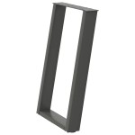 vidaXL Picioare de masă în formă de U, 2 buc., antracit, 50x(72-73) cm, oțel vidaXL Picioare de masă în formă de U, 2 buc., antracit, 50x(72-73) cm, oțel