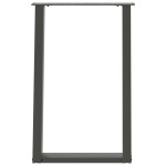 vidaXL Picioare de masă în formă de U, 2 buc., antracit, 50x(72-73) cm, oțel vidaXL Picioare de masă în formă de U, 2 buc., antracit, 50x(72-73) cm, oțel