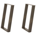 vidaXL Picioare de masă în formă de U, 2 buc., oțel natural, 50x(72-73) cm vidaXL Picioare de masă în formă de U, 2 buc., oțel natural, 50x(72-73) cm