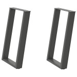 vidaXL Picioare de masă în formă de U, 2 buc., antracit, 60x(72-73) cm, oțel