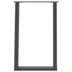 vidaXL Picioare de masă în formă de U, 2 buc., antracit, 60x(72-73) cm, oțel