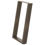 vidaXL Picioare de masă în formă de U, 2 buc., oțel natural, 60 x (72-73) cm