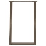vidaXL Picioare de masă în formă de U, 2 buc., oțel natural, 60 x (72-73) cm
