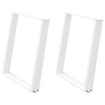 vidaXL Picioare de masă în formă de U, 2 buc., alb, 70x(72-73) cm, oțel vidaXL Picioare de masă în formă de U, 2 buc., alb, 70x(72-73) cm, oțel