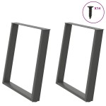 vidaXL Picioare de masă în formă de U, 2 buc., antracit, 70x(72-73) cm, oțel vidaXL Picioare de masă în formă de U, 2 buc., antracit, 70x(72-73) cm, oțel