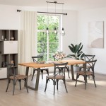 vidaXL Picioare de masă în formă de U, 2 buc., oțel natural, 70x(72-73) cm