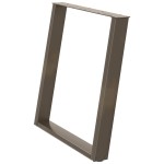 vidaXL Picioare de masă în formă de U, 2 buc., oțel natural, 70x(72-73) cm