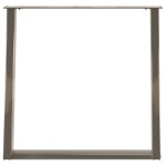 vidaXL Picioare de masă în formă de U, 2 buc., oțel natural, 70x(72-73) cm