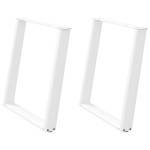 vidaXL Picioare de masă în formă de U, 2 buc., alb, 80x(72-73) cm, oțel vidaXL Picioare de masă în formă de U, 2 buc., alb, 80x(72-73) cm, oțel