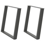 vidaXL Picioare de masă în formă de U, 2 buc., antracit, 80x(72-73) cm, oțel vidaXL Picioare de masă în formă de U, 2 buc., antracit, 80x(72-73) cm, oțel