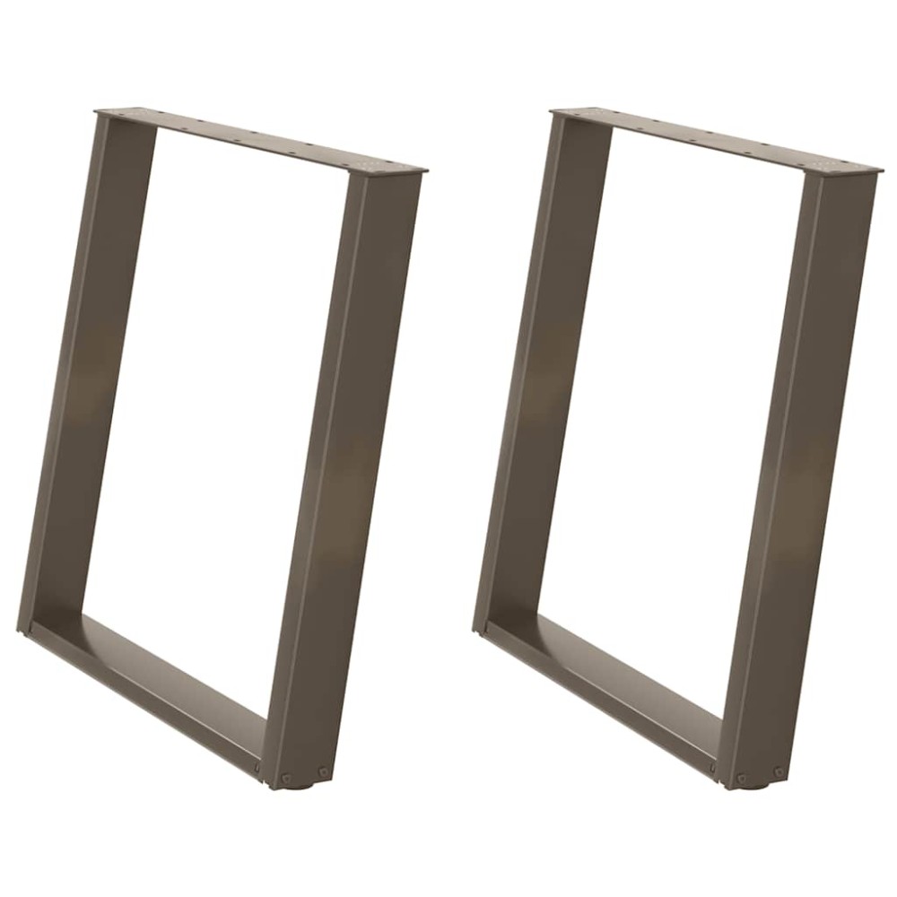 vidaXL Picioare de masă în formă de U, 2 buc., oțel natural, 80x(72-73) cm