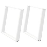 vidaXL Picioare de masă în formă de U, 2 buc., alb, 90x(72-73) cm, oțel vidaXL Picioare de masă în formă de U, 2 buc., alb, 90x(72-73) cm, oțel