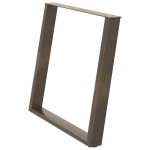 vidaXL Picioare de masă în formă de U, 2 buc., oțel natural, 100 x (72-73) cm