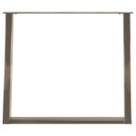 vidaXL Picioare de masă în formă de U, 2 buc., oțel natural, 100 x (72-73) cm