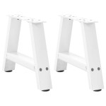 vidaXL Picioare pentru măsuță de cafea în formă de A, 2 buc., alb, 30x(30-31) cm, oțel vidaXL Picioare pentru măsuță de cafea în formă de A, 2 buc., alb, 30x(30-31) cm, oțel
