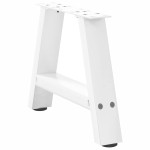 vidaXL Picioare pentru măsuță de cafea în formă de A, 2 buc., alb, 30x(30-31) cm, oțel vidaXL Picioare pentru măsuță de cafea în formă de A, 2 buc., alb, 30x(30-31) cm, oțel