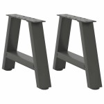 vidaXL Picioare pentru măsuță de cafea în formă de A, 2 buc., antracit, 30x(30-31) cm, oțel