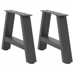 vidaXL Picioare pentru măsuță de cafea în formă de A, 2 buc., antracit, 40x(30-31) cm, oțel vidaXL Picioare pentru măsuță de cafea în formă de A, 2 buc., antracit, 40x(30-31) cm, oțel