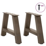 vidaXL Picioare pentru măsuță de cafea în formă de A, 2 buc., 40x(30-31) cm, oțel